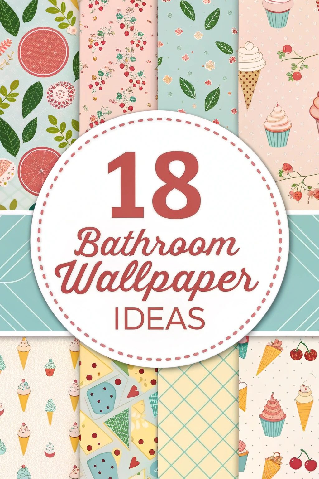 Bathroom Wallpaper Ideas to Celebrate National Vanilla Ice Cream Day