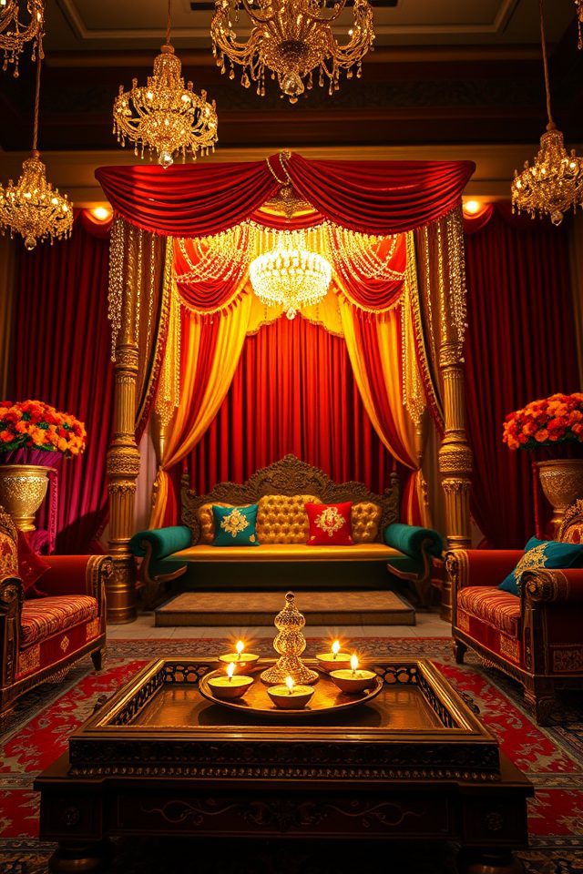 dazzling intricate mirror work