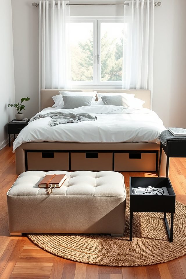 declutter with hidden storage