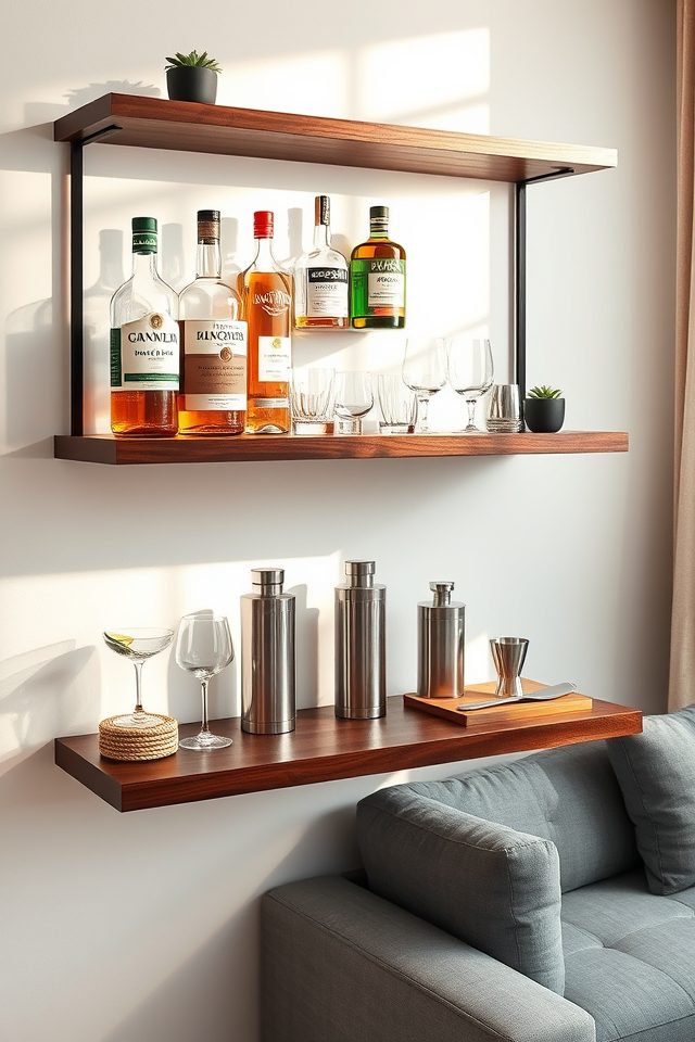 easy access bar shelving