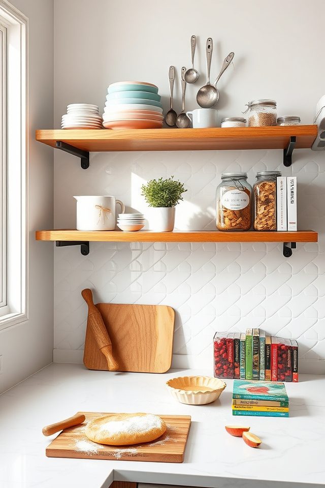 easy access open shelving