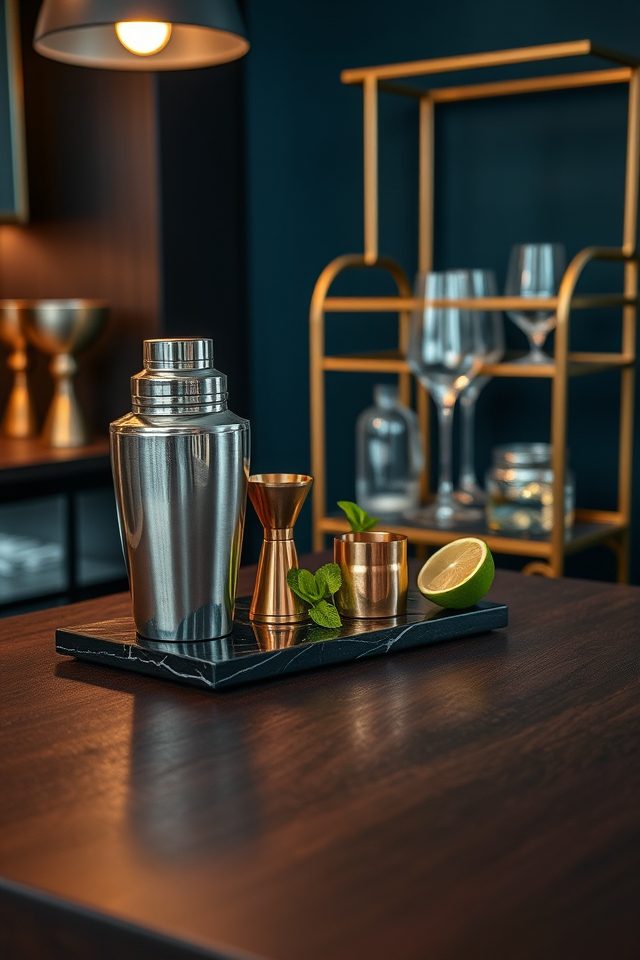 elevate with metallic barware