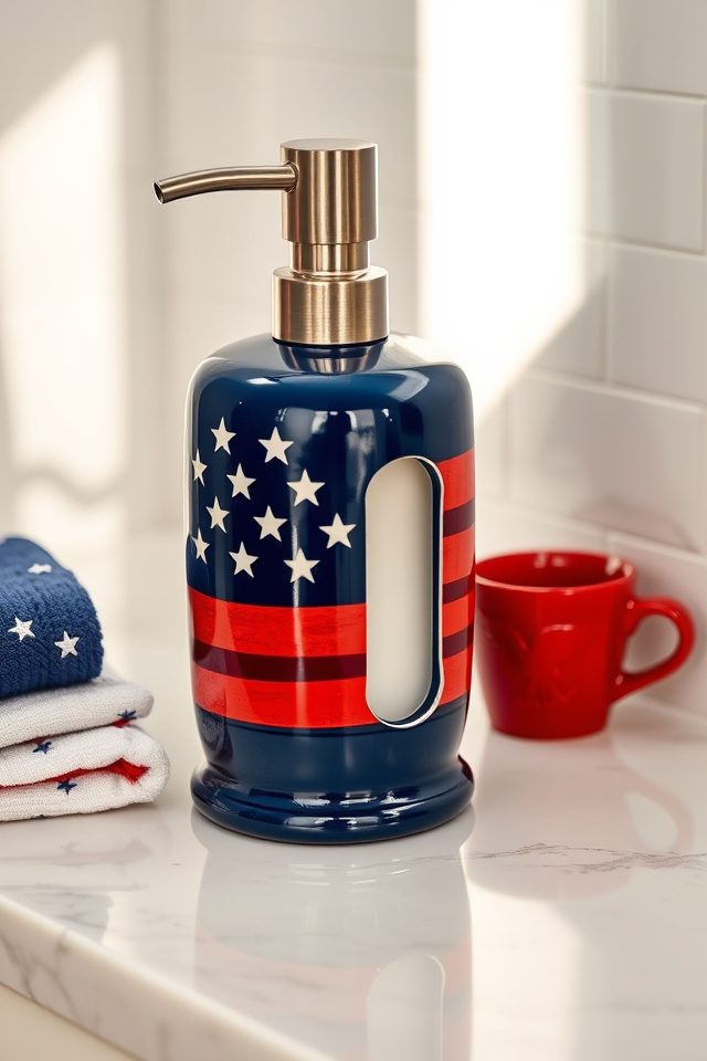 freedom inspired soap dispenser