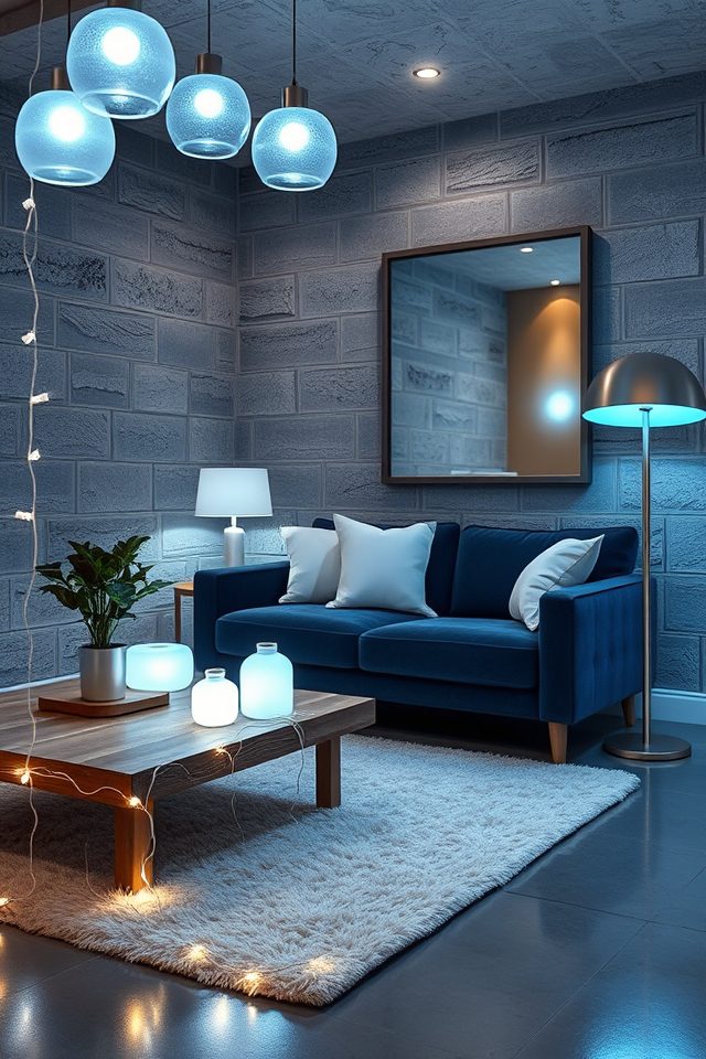 frosty led basement accents