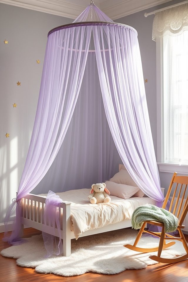 hang dreamy tulle canopy