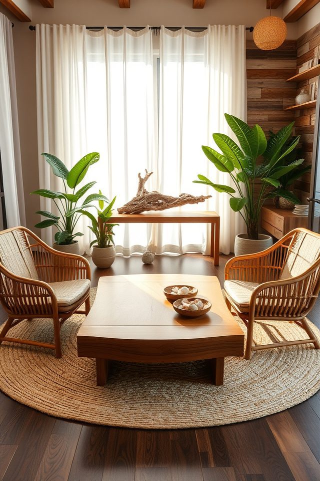 highlight natural wood elements