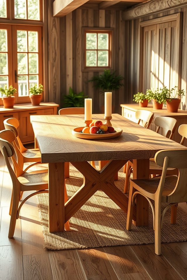 highlight natural wood elements