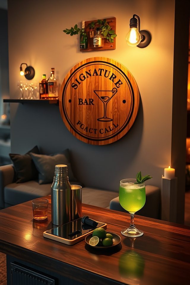 highlight signature cocktail sign