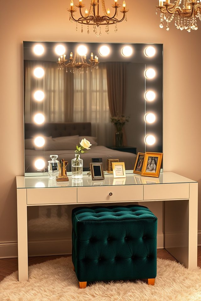 hollywood glam led mirror