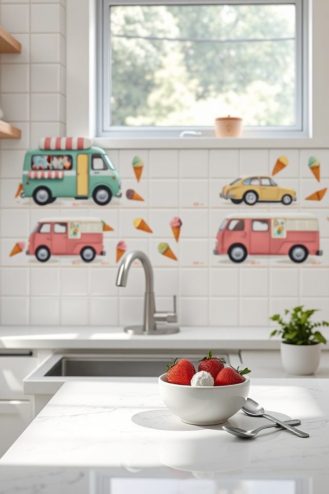 ice cream truck backsplash