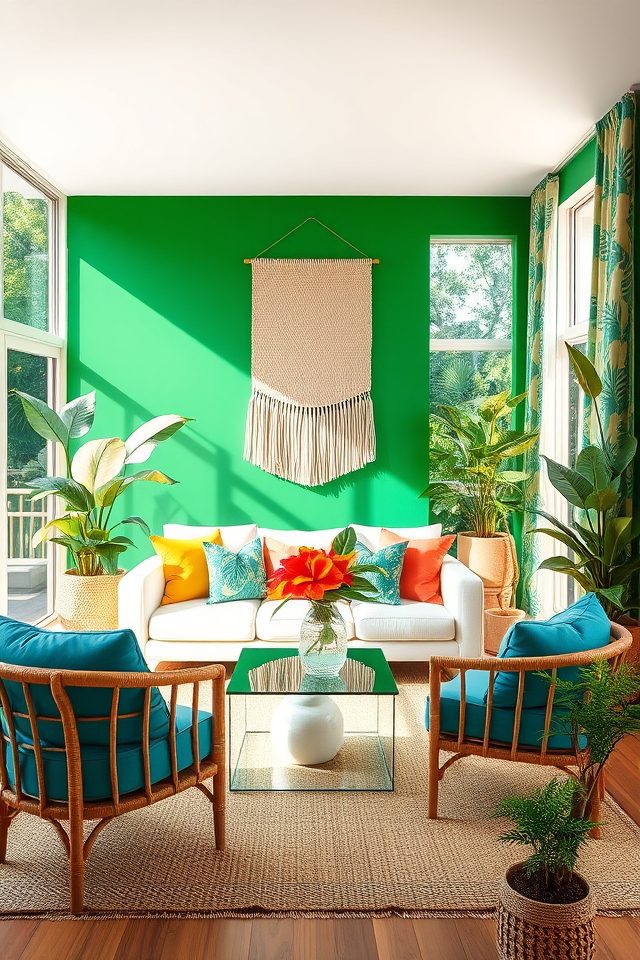 infuse vibrant tropical hues