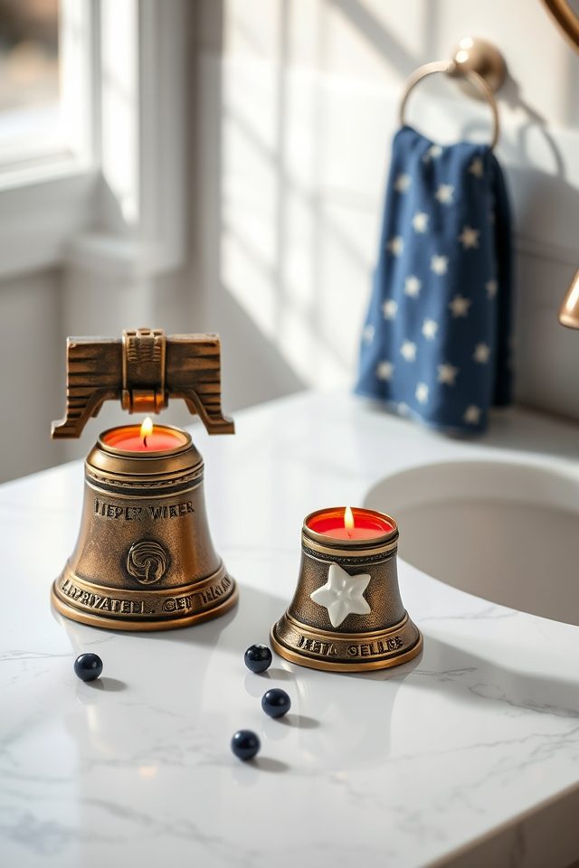liberty bell candle holders