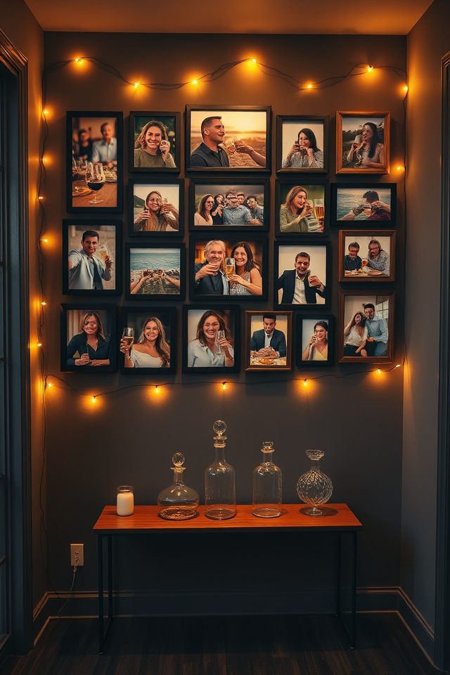 memorable toasts photo wall