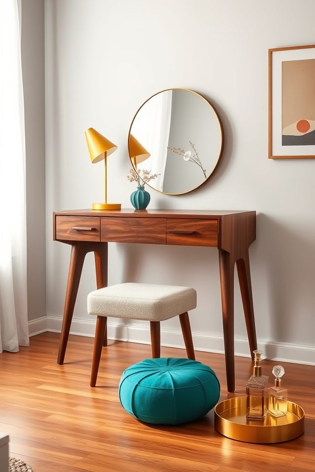 mid century retro vanity elegance