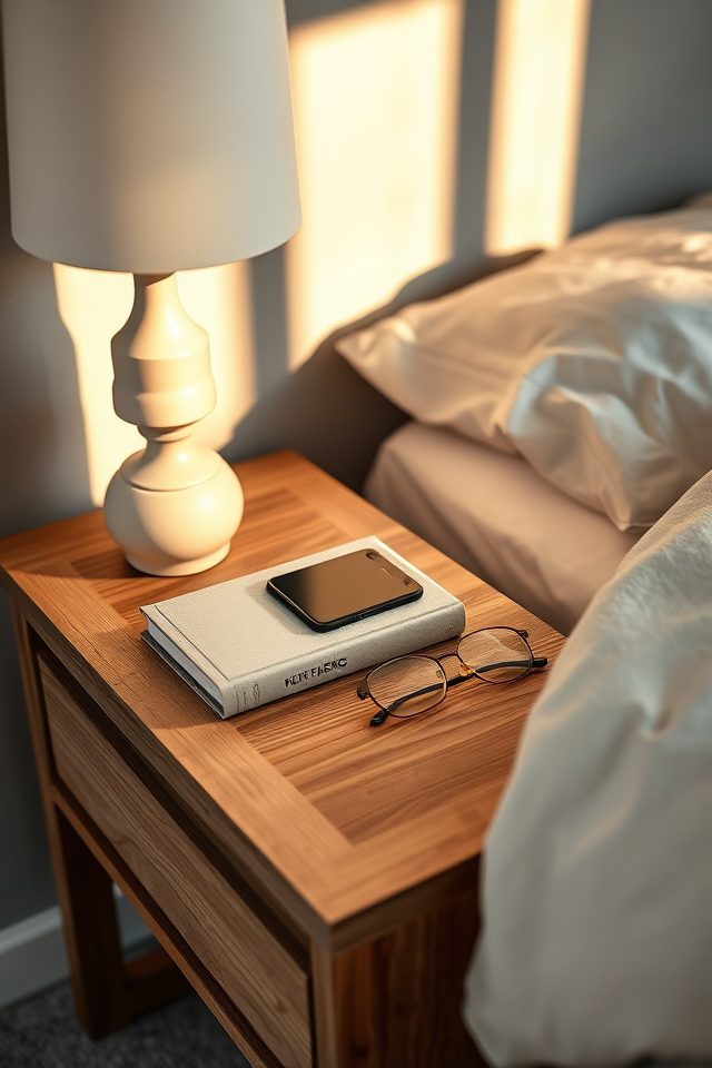 minimalist essentials for nightstand