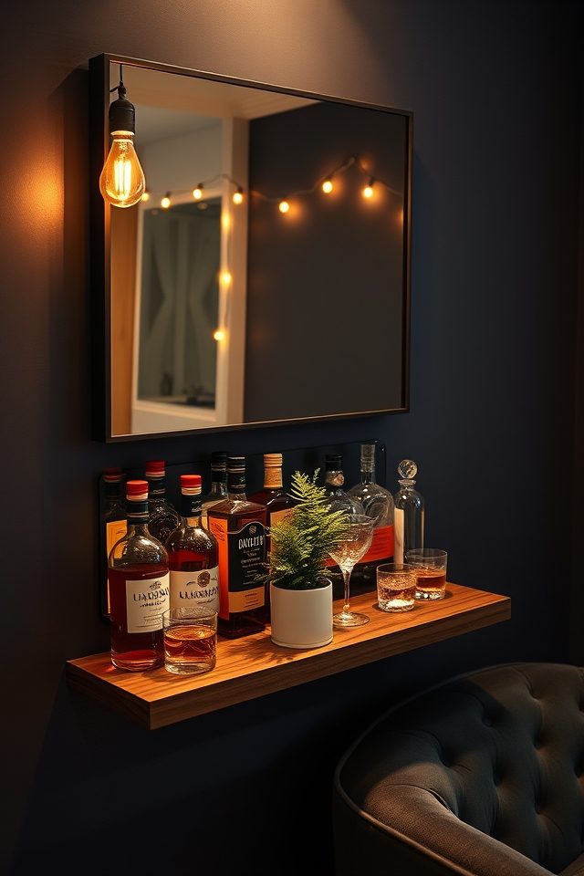 mirror enhances bar ambiance