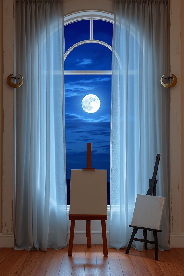moonlit sheer curtain accents