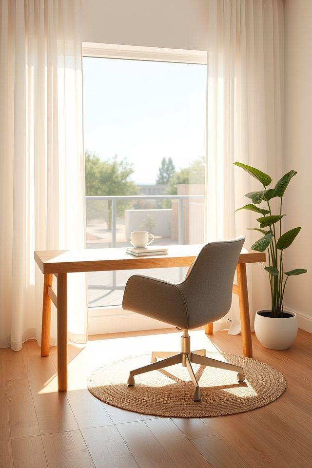 natural light and plants
