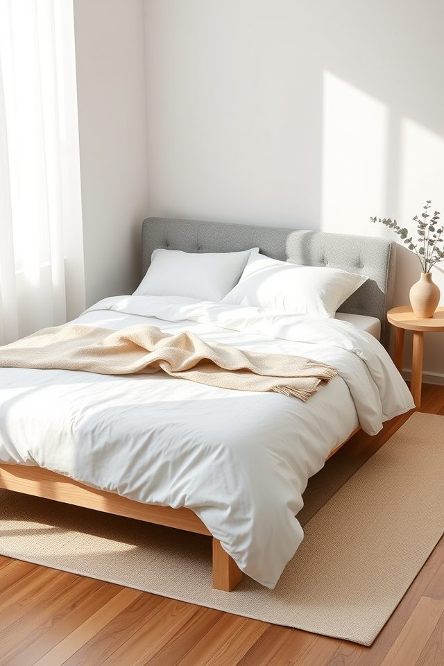 opt for simple bedding