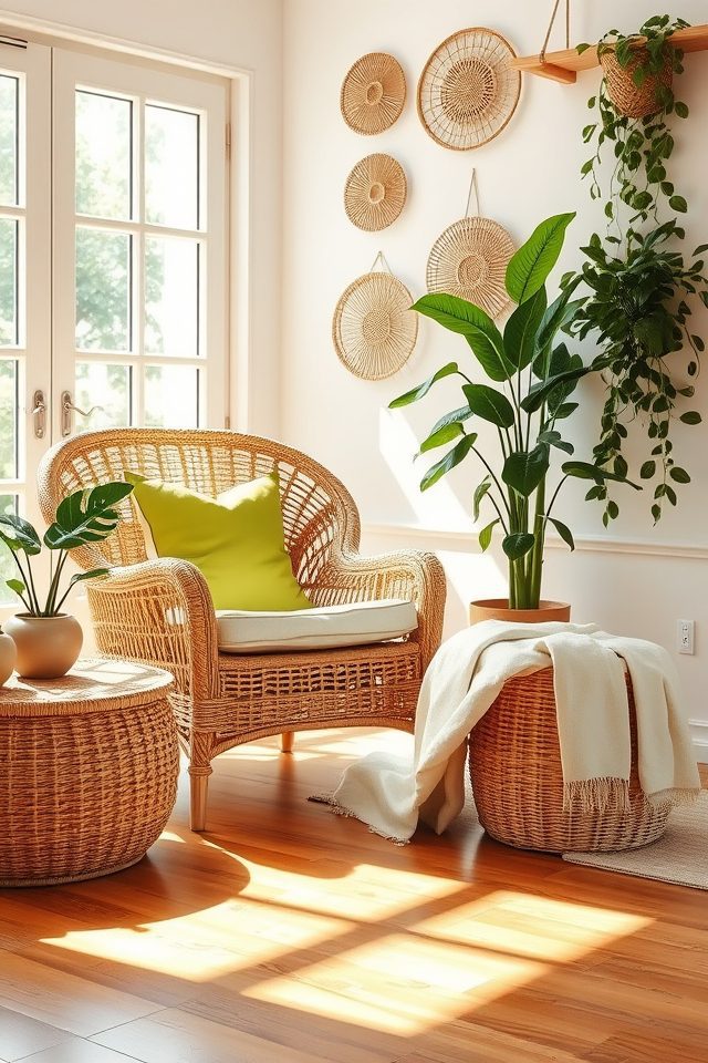 opt for wicker accents