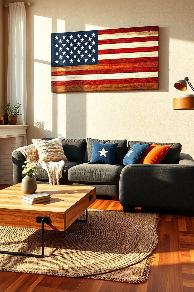 patriotic american flag focal