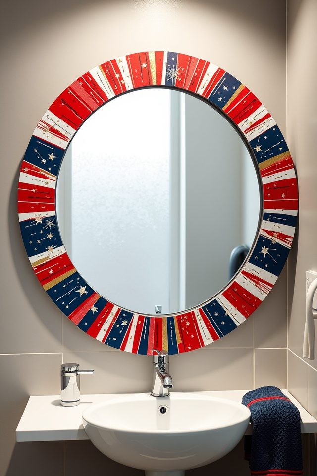 patriotic firework starburst frame