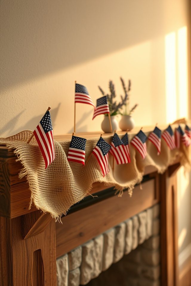 patriotic mini flags garland