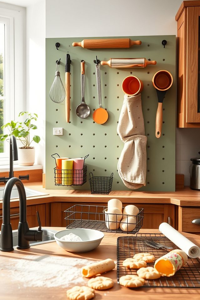 pegboard utensil organization solution