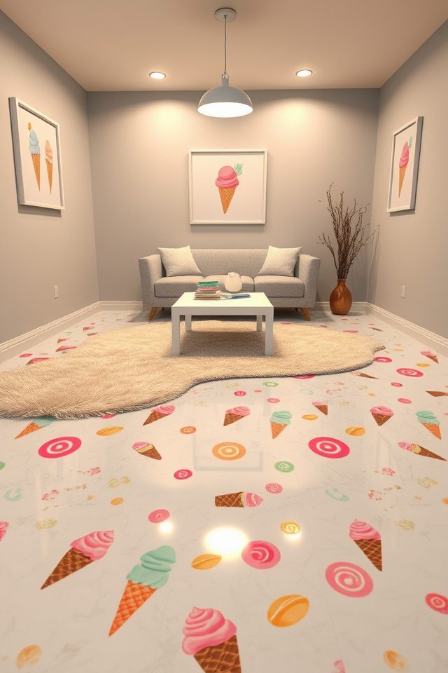 playful dessert pattern flooring