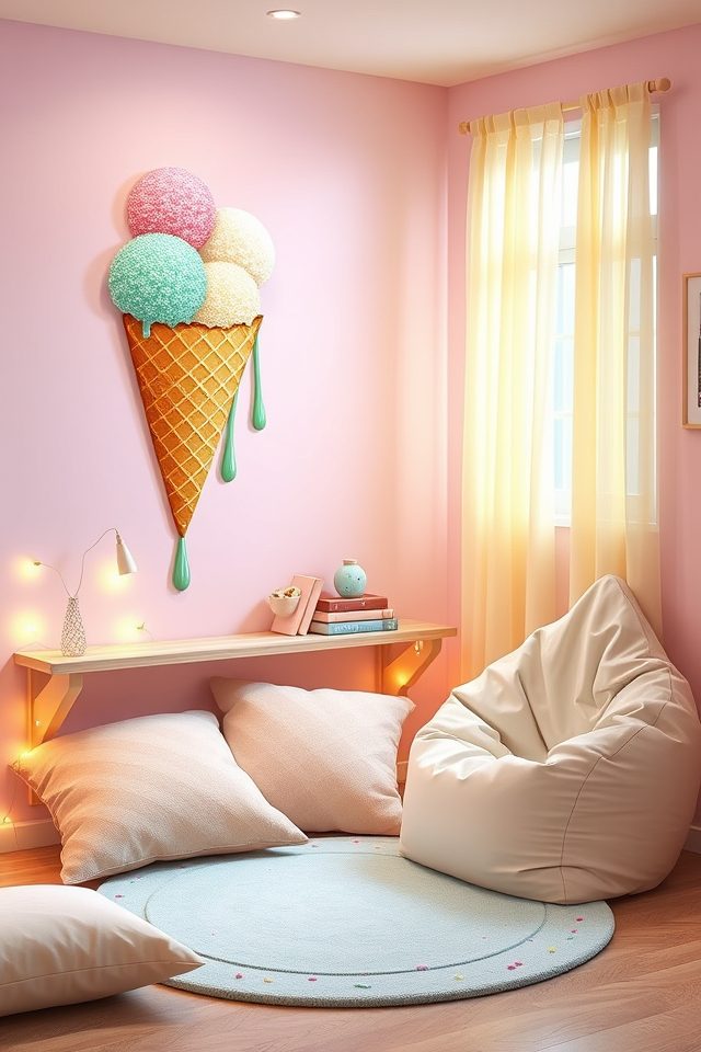 playful ice cream cone space