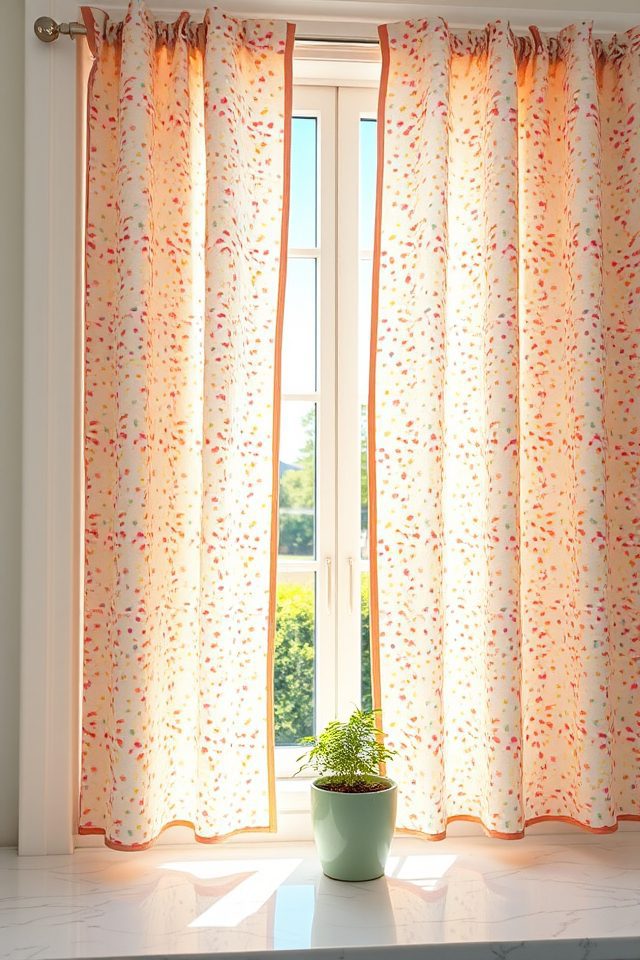 playful sprinkle patterned curtains