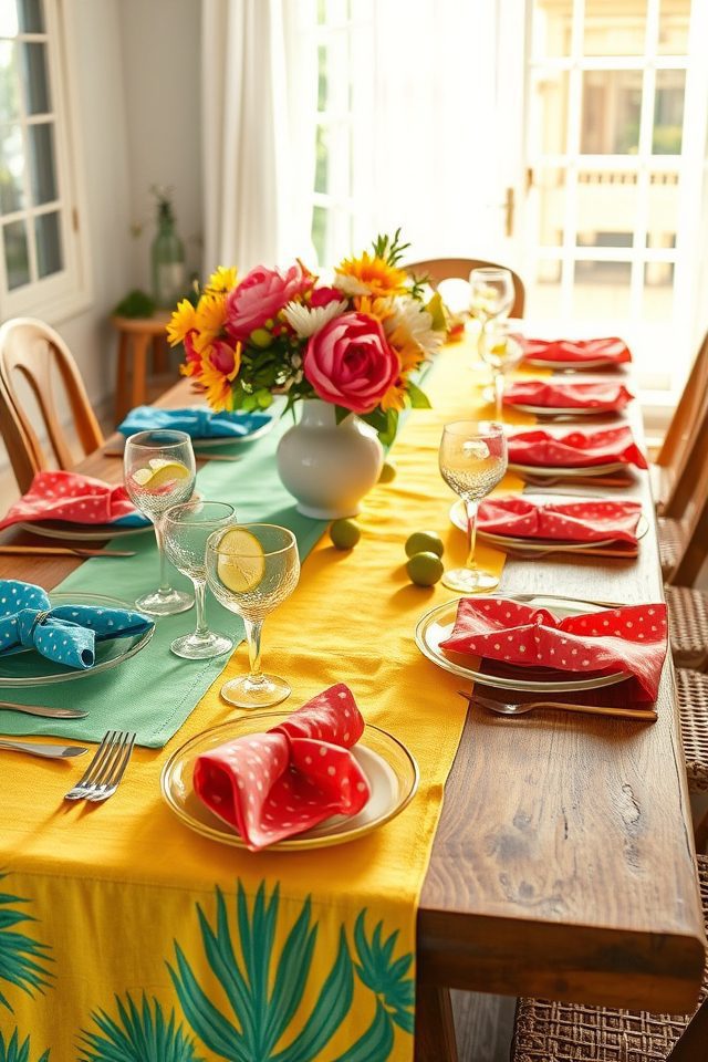 playful vibrant table mix