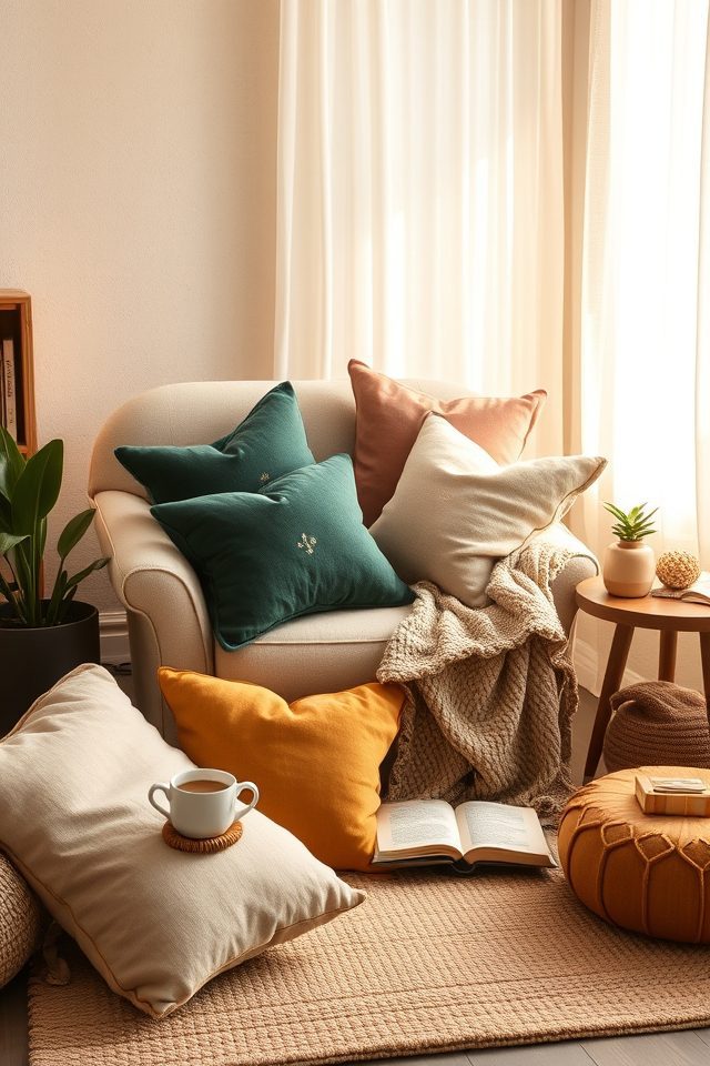plush pillows enhance snugness