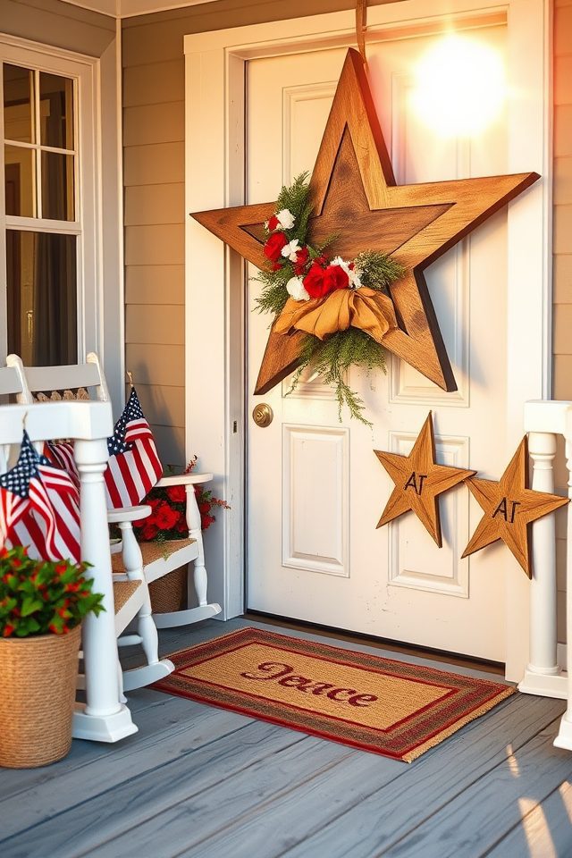 rustic wooden star accent