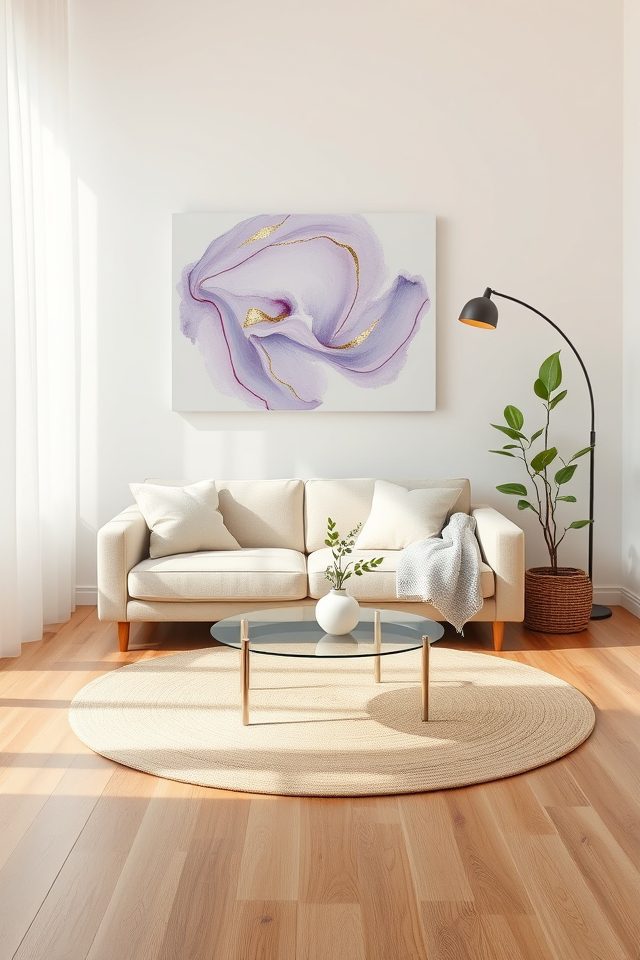 serene lilac wall art