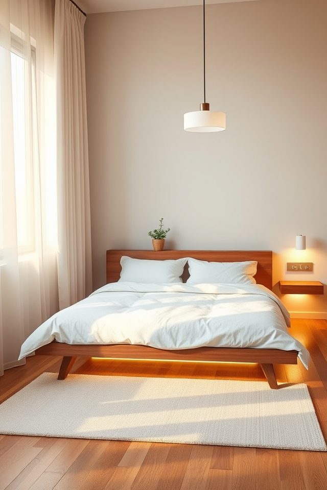 serene minimalist soft lighting