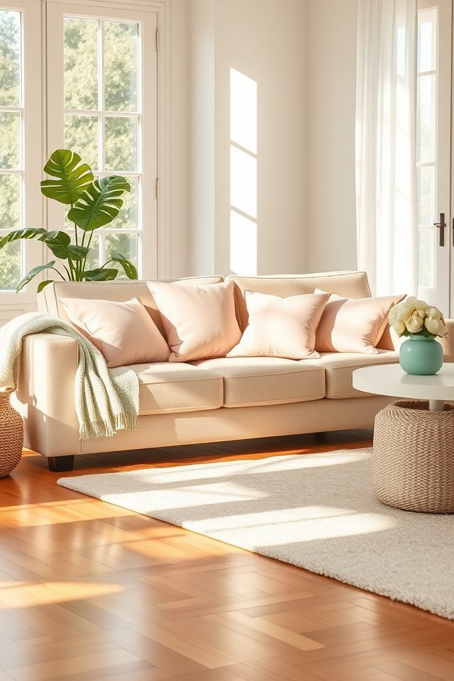 soft romantic pastel pillows
