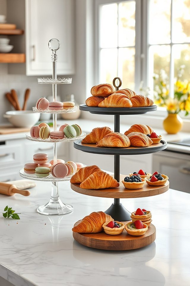 space saving decorative tiered stands