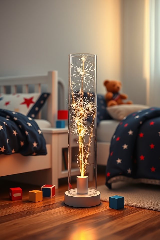 sparkler inspired led lamps