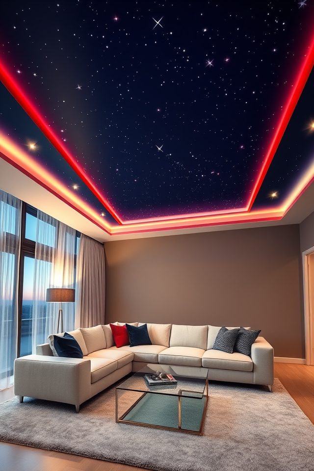 starry patriotic blue accents