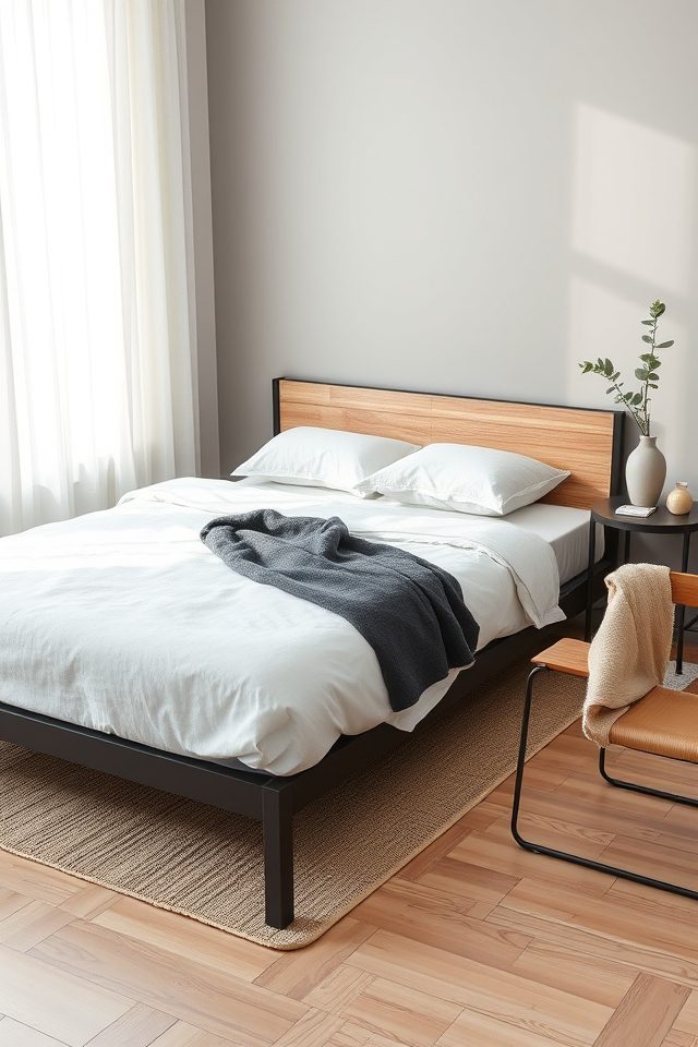 streamlined minimalist bed frame