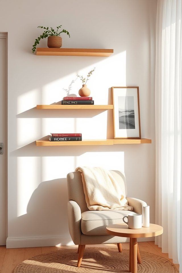 stylish practical floating shelves