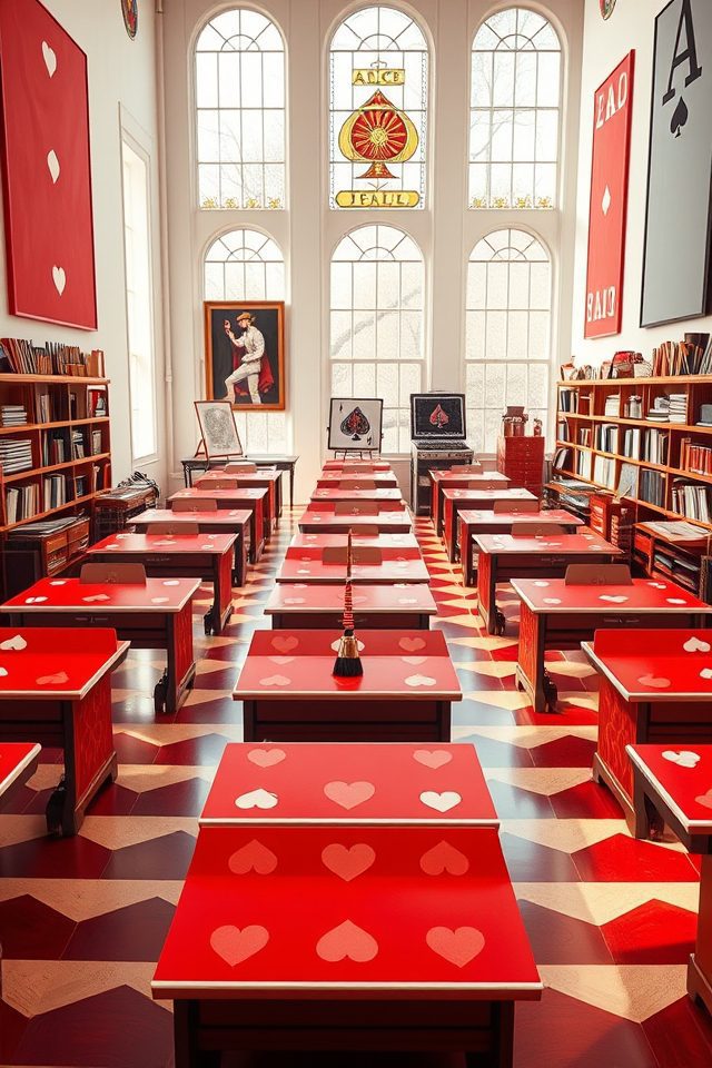 symmetrical card soldiers grid