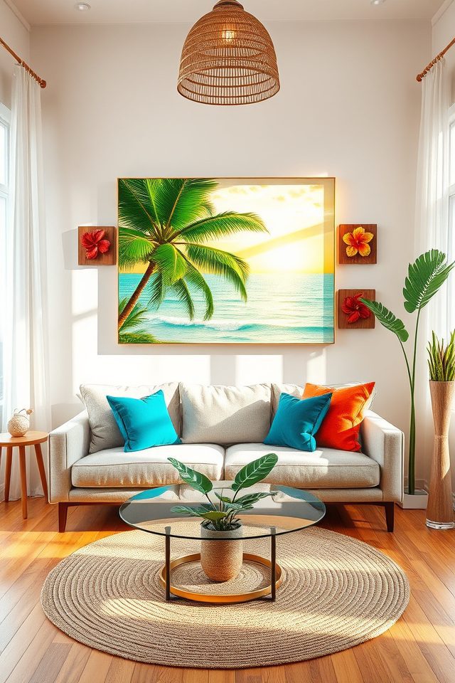 tropical hawaiian wall decor
