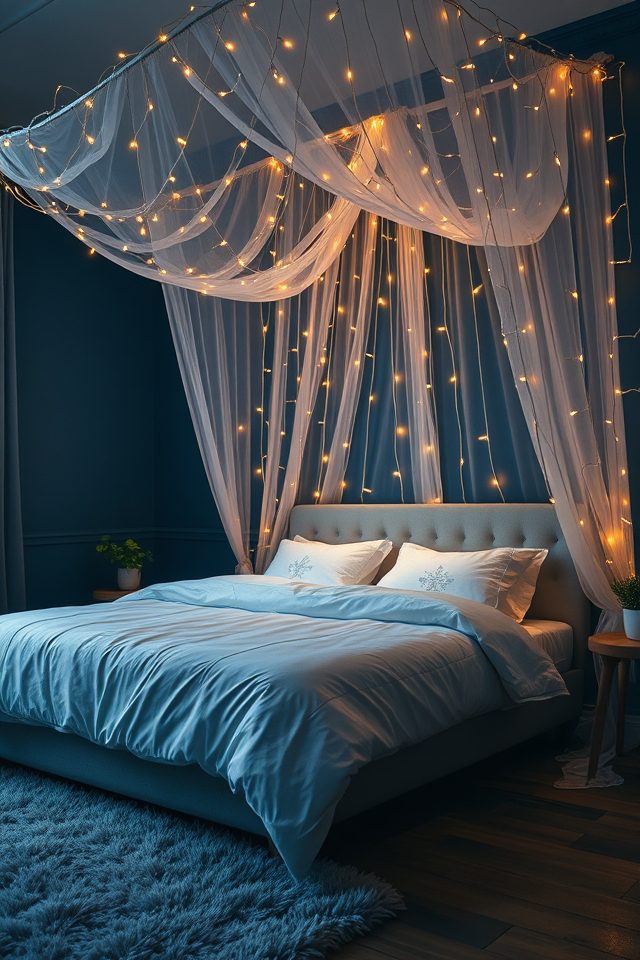 twinkling string light canopies