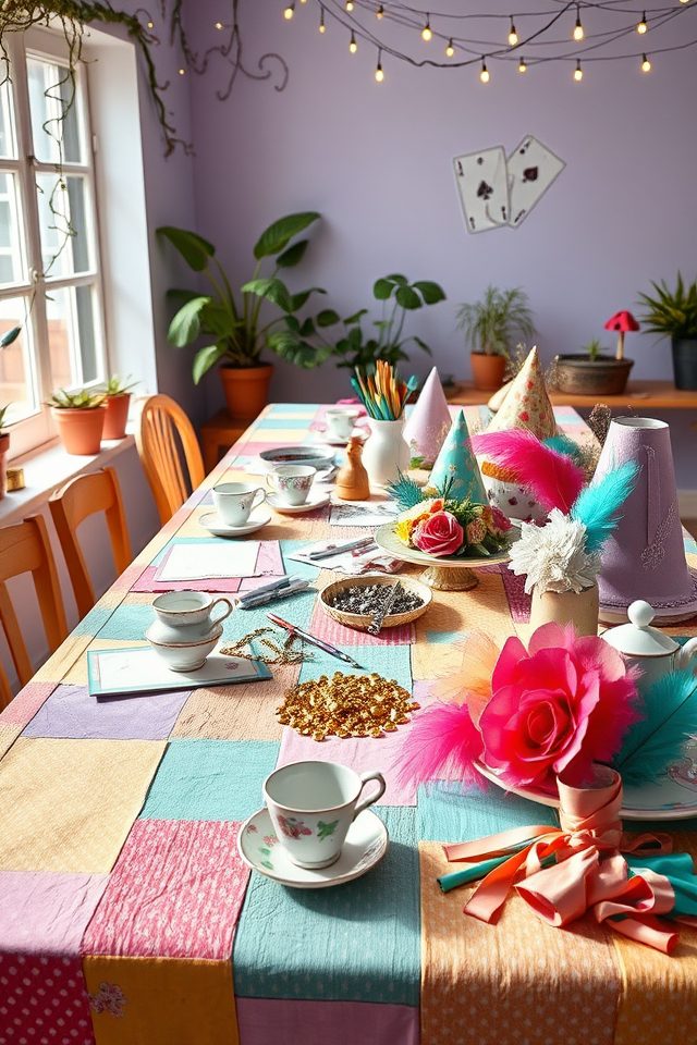 unbirthday party crafting station