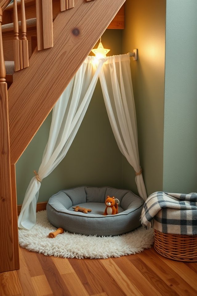 under stairs pet hideaway spot