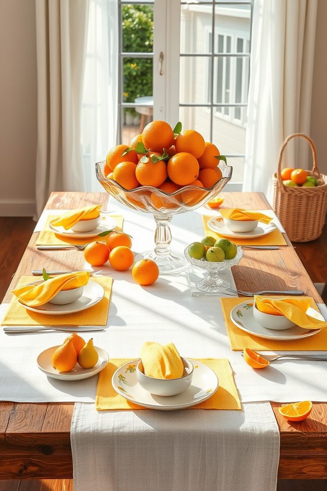 vibrant citrus summer accents