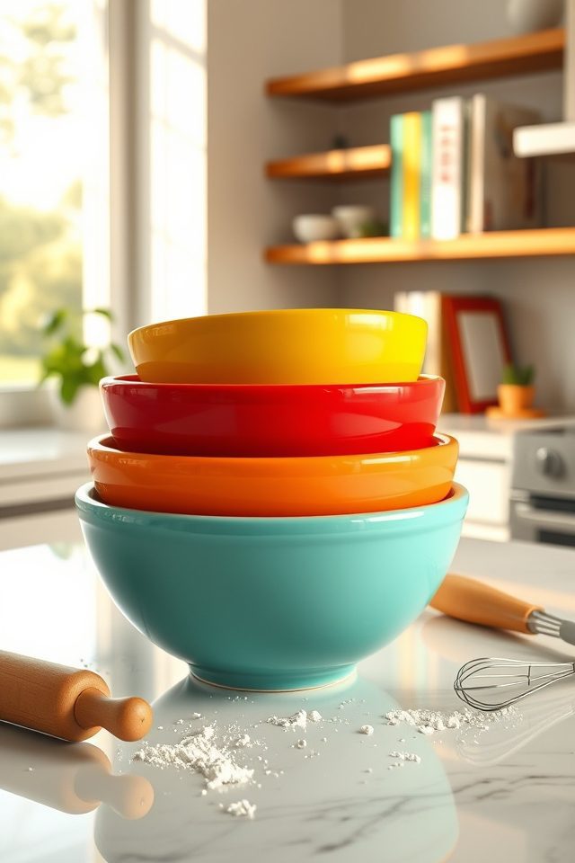 vibrant hued mixing display