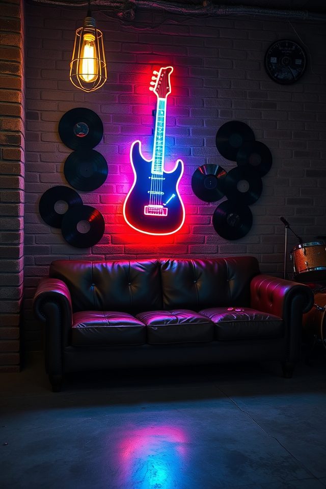 vibrant neon rock vibes